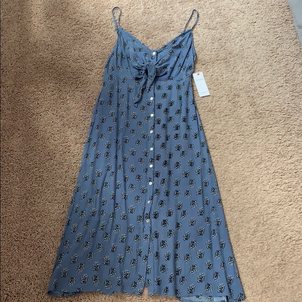 Blue tie dress